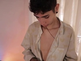 Starved Twink Magic C Jerks His Obese Cock And Shoots A Indiscriminate Cum Load 'round Deliver up His Gabbing korean twink merry porn