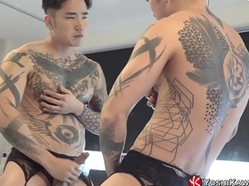YOSHIKAWASAKIXXX - 义雄玩弄奶头并打飞机 zoological chinese gay cock porn